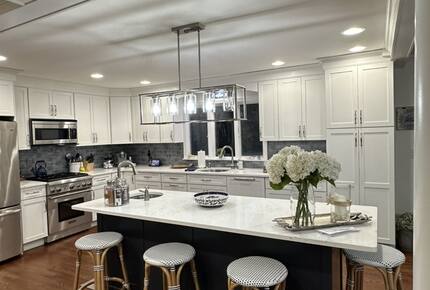 Well appointed kitchen and island
