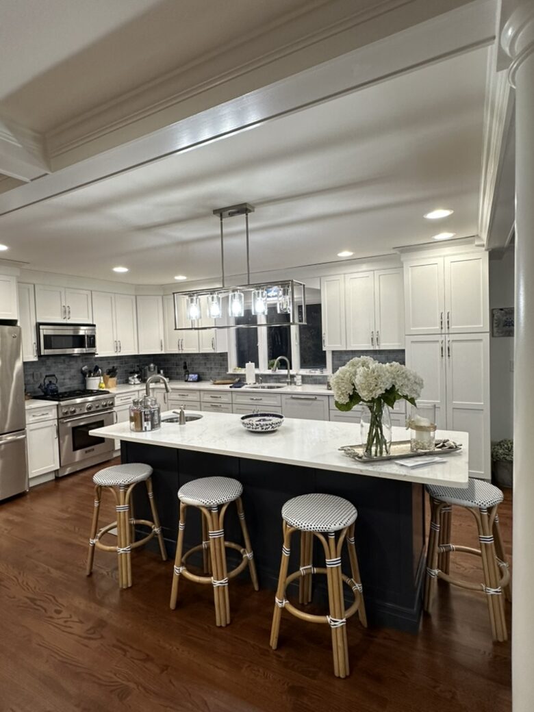 Well appointed kitchen and island