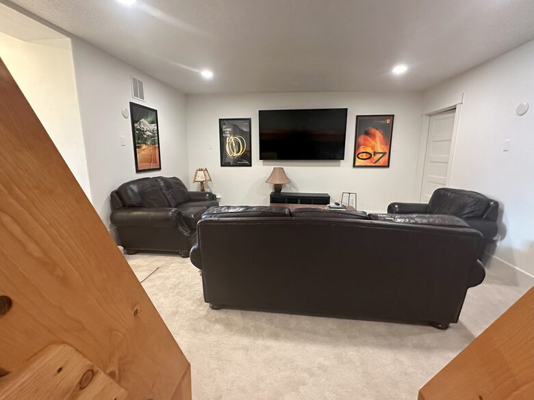 Theater Area with 75 " TV