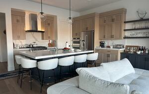 Full modern kitchen with Microwave c, convection ove, osmosis water