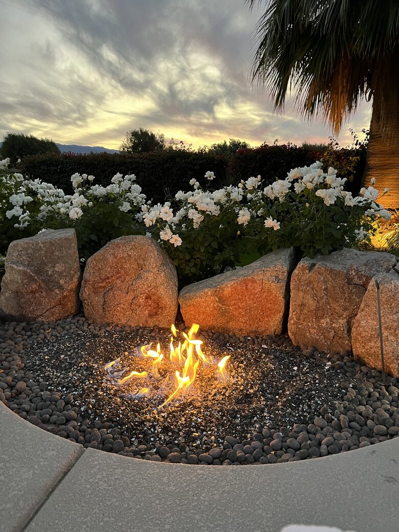 Outdoor fire pit, one of two at home