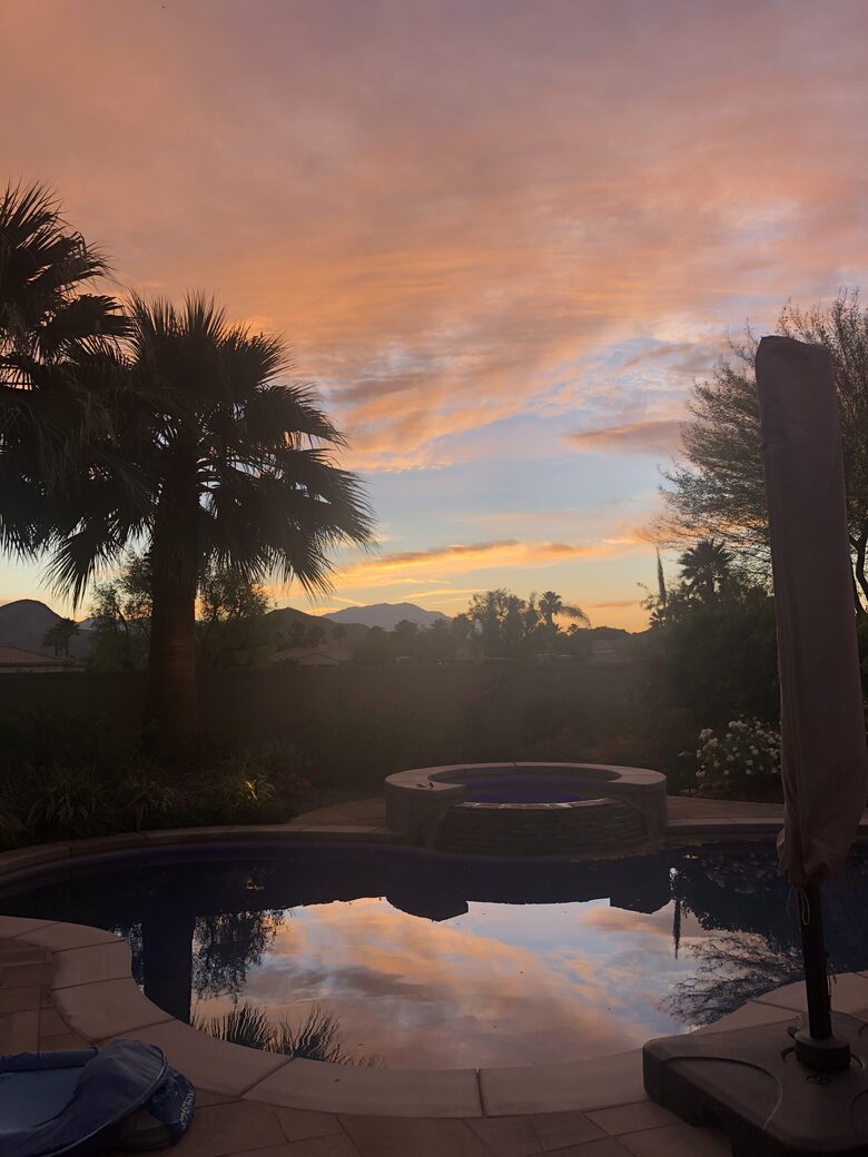 Desert sunsets can be spectacular