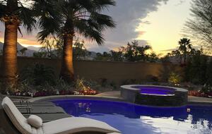 View from spa, desert sunsets