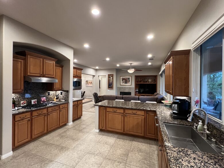 Kitchen looking toward family room