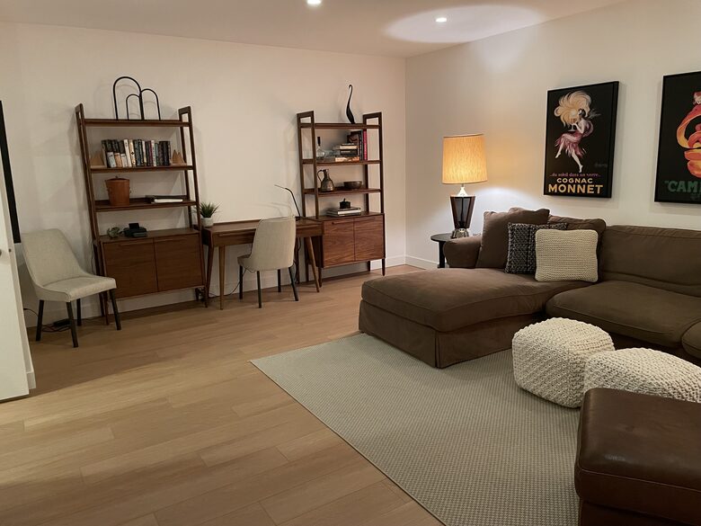 Media room with home office