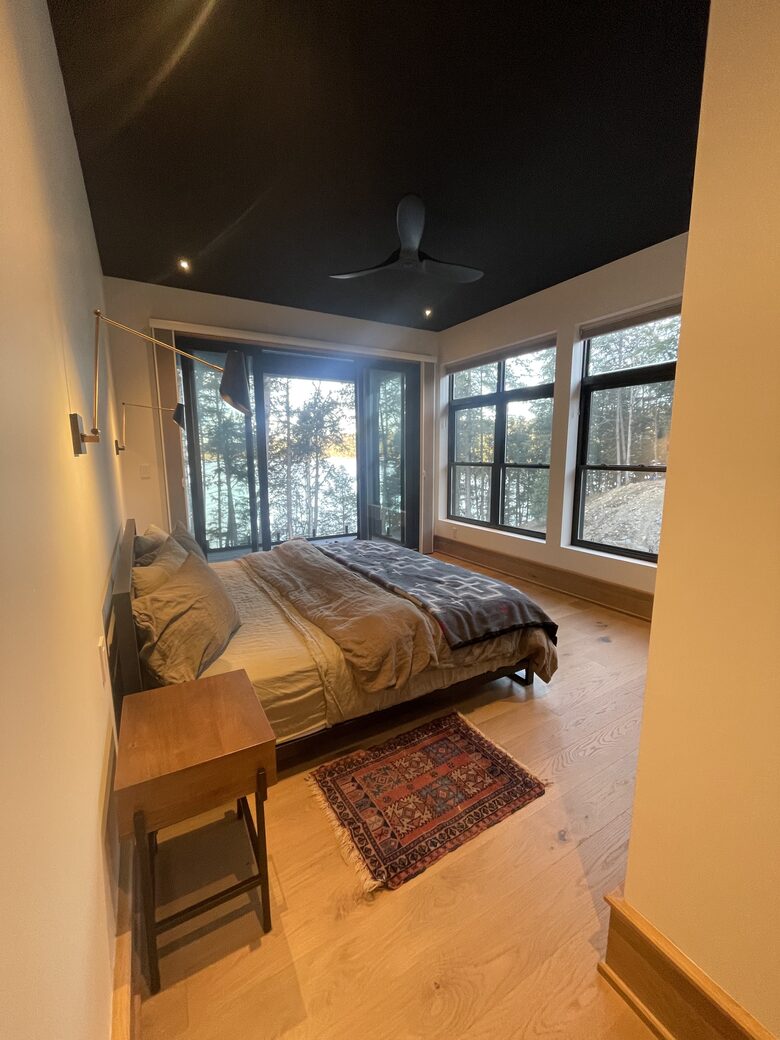 Master bedroom with balcony
