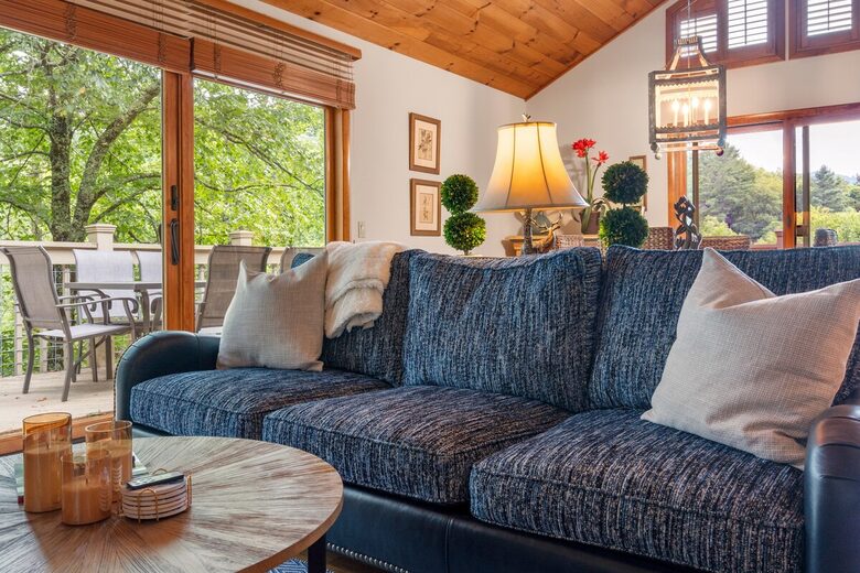 Sapphire Hideaway | Backyard Waterfall located on the Horsepasture River - Sapphire, North Carolina