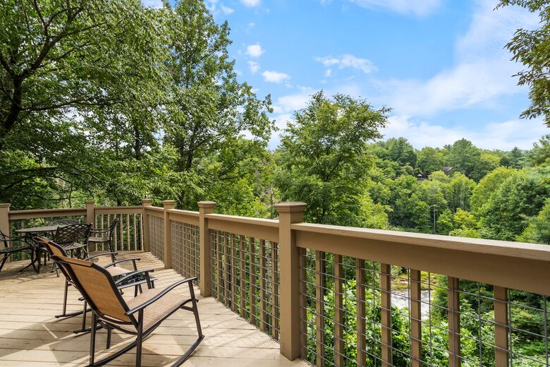 Sapphire Hideaway | Backyard Waterfall located on the Horsepasture River - Sapphire, North Carolina