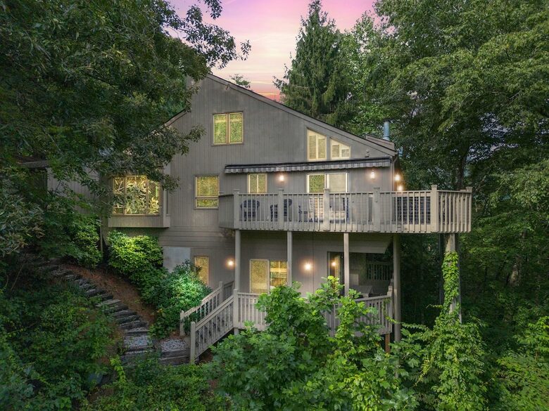 Sapphire Hideaway | Backyard Waterfall located on the Horsepasture River - Sapphire, North Carolina