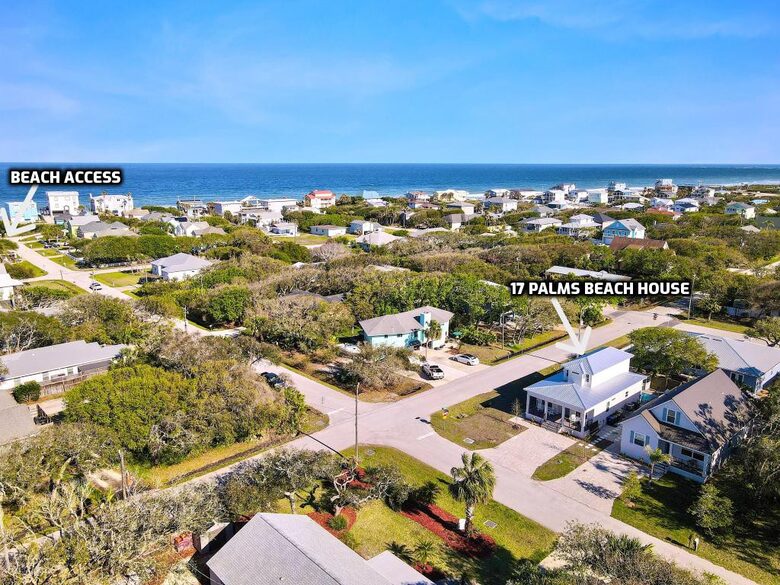 17 Palms Beach House | Coastal Luxury with Heated Pool and Tiki Bar - St. Augustine, Florida