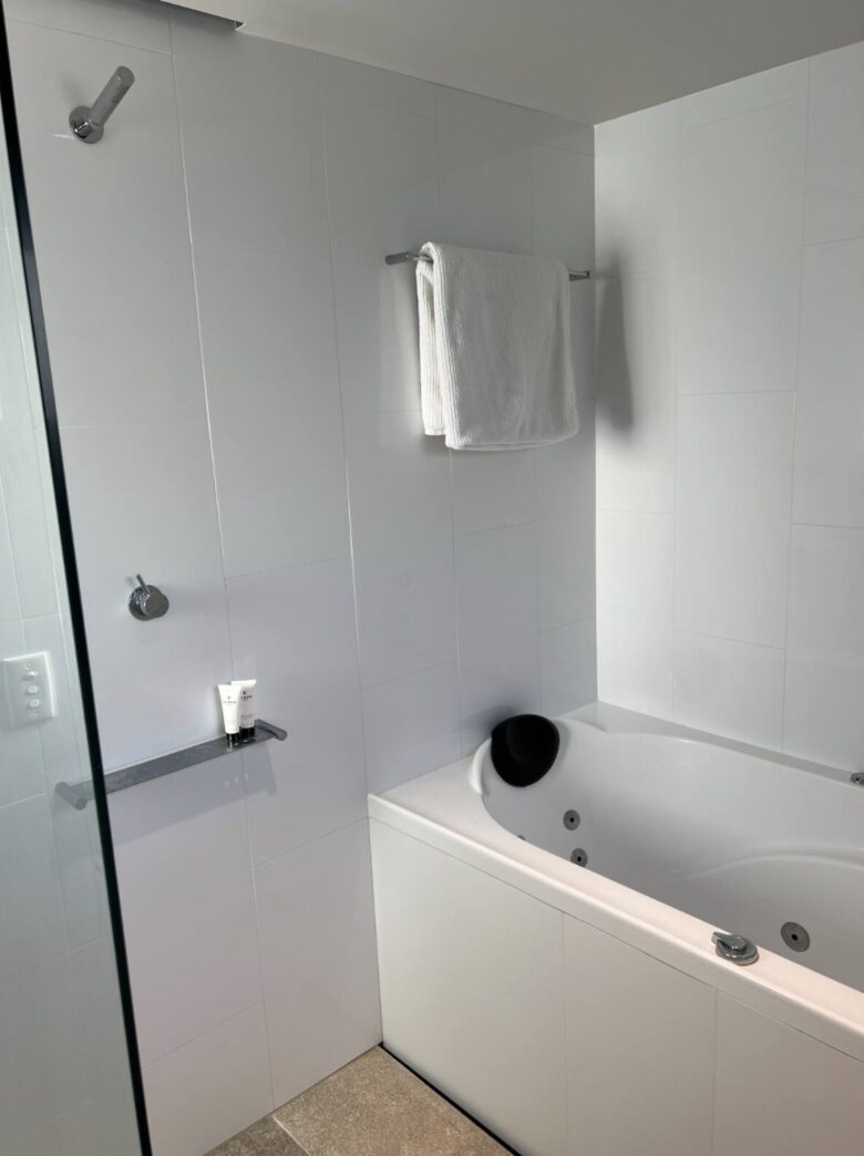 Bathroom on top floor (with separate bath and shower)