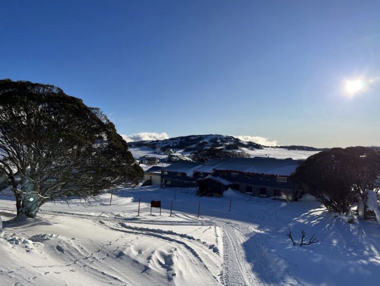 Views from balcony in snow season