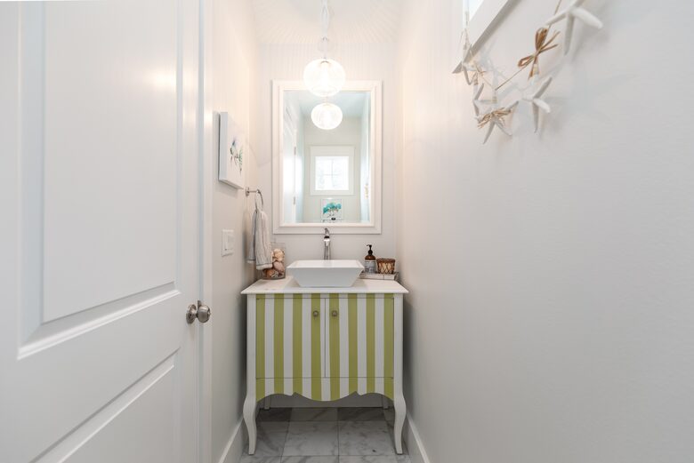 Downstairs powder room