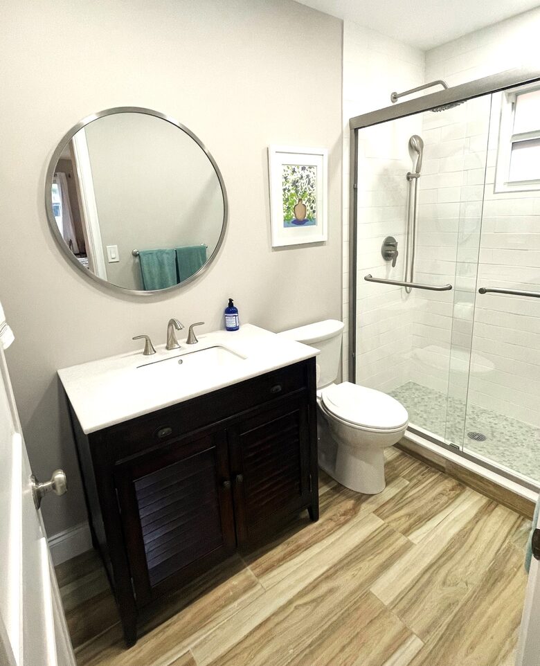 Second master has en-suite bath with walk-in shower