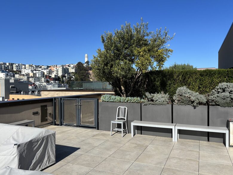 PHA upper private deck ping pong, east view