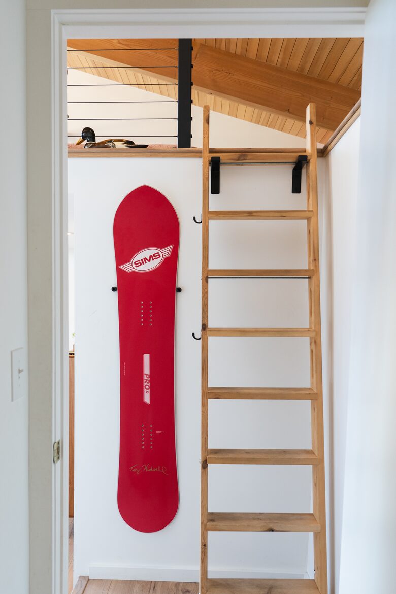 Historical & collector grade snowboards throughout home
