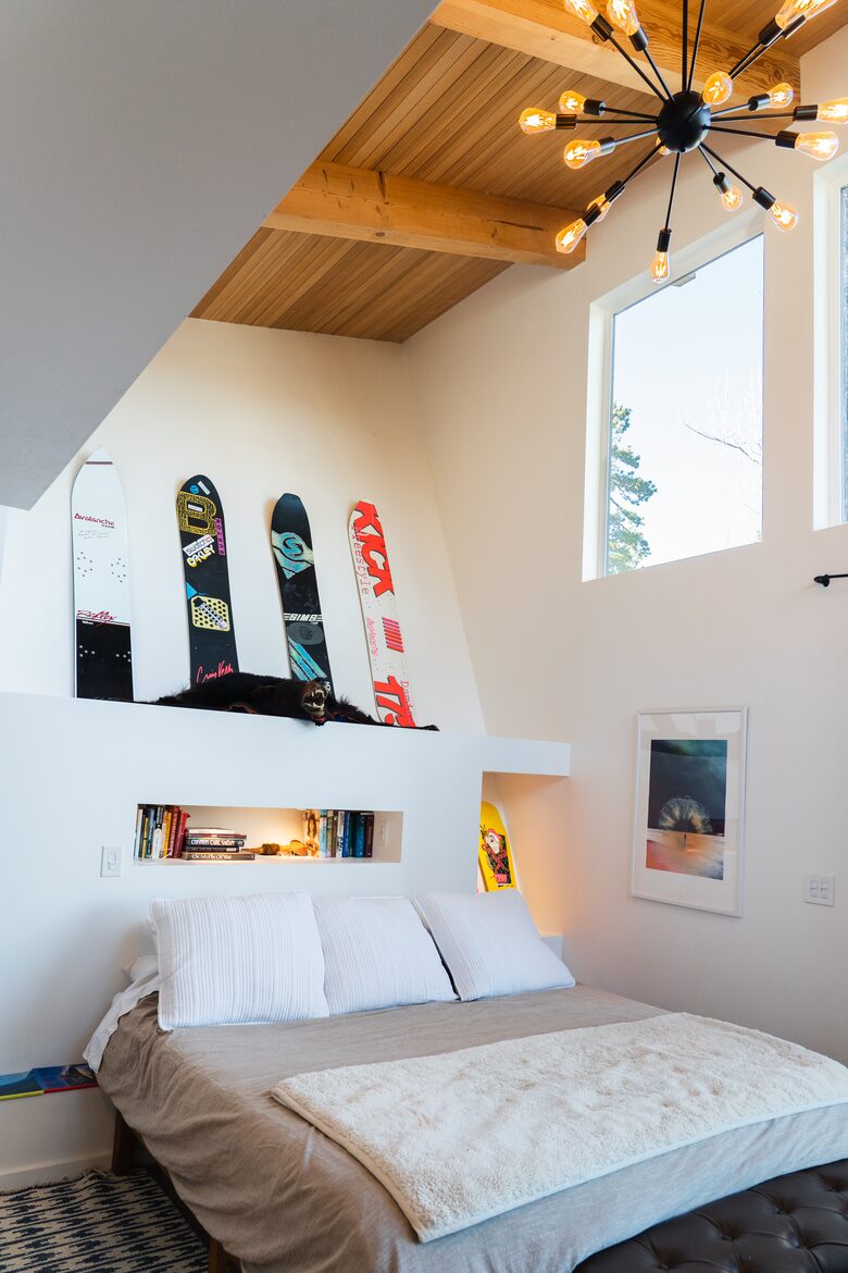 Historical & collector grade snowboards throughout home
