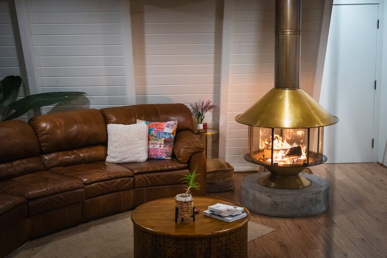 Amazing Living room area with Rare Malm Fireplace.