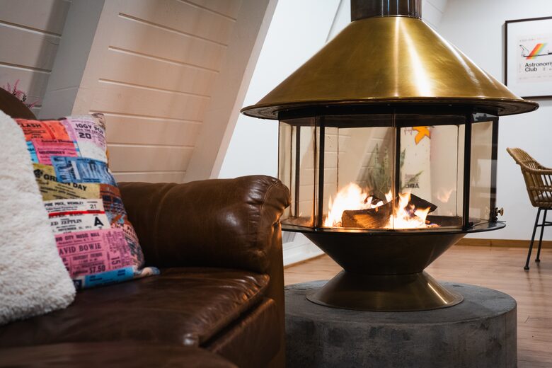 Pull up with a book next to the Malm fireplace