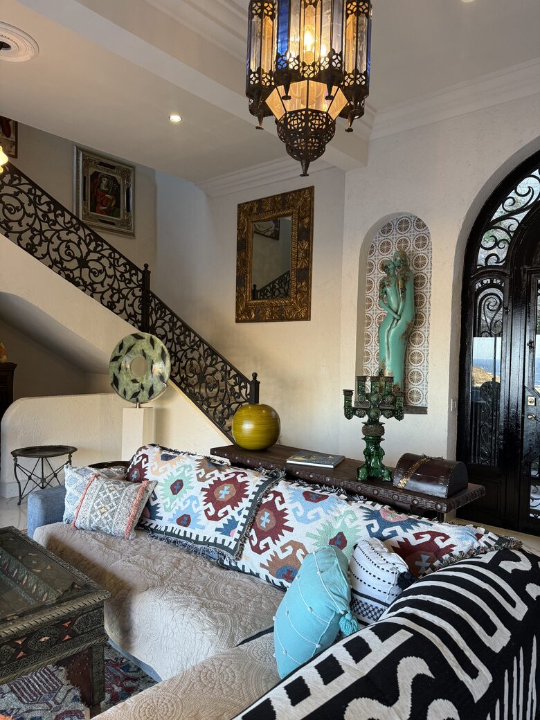 Great Room with stairs leading to Master Suite.