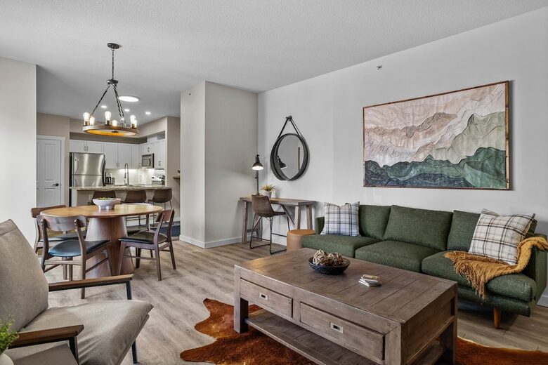 Sunlit Mountain Penthouse with Private Deck & Resort Amenities - Canmore, Canada