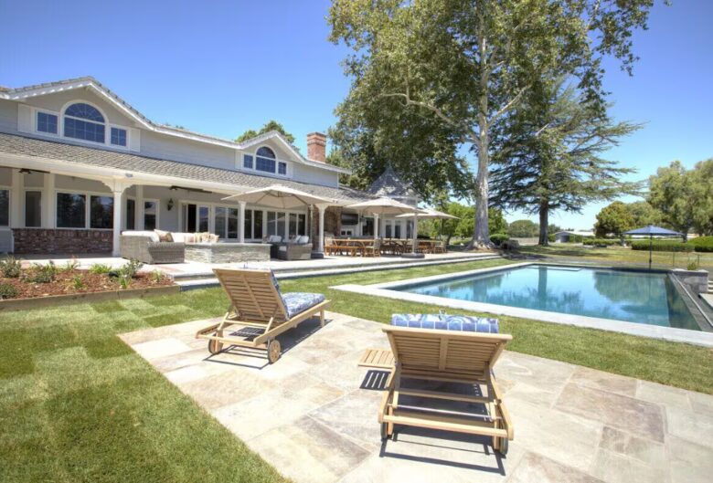 Prestigious Wine Country Farmhouse with Pool & Vineyard Views - Ballard, California