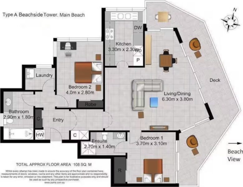 Main Beach Retreat | Stylish Apartment with Panoramic Ocean Views - Gold Coast, Australia