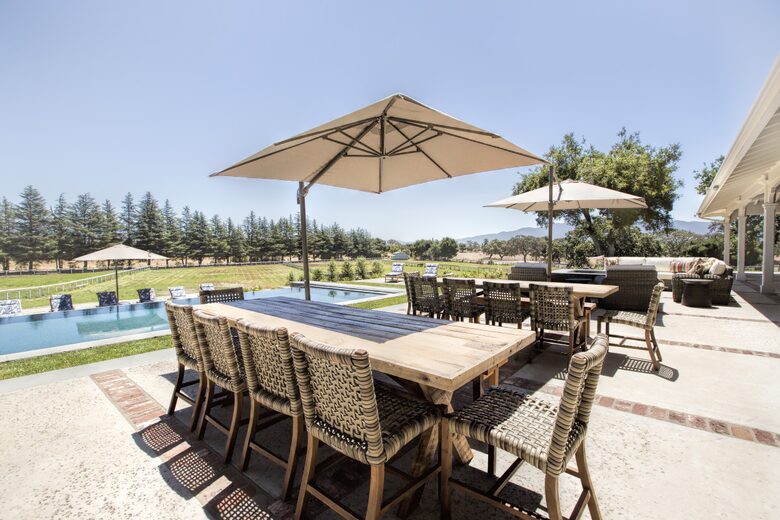 View from the pool patio