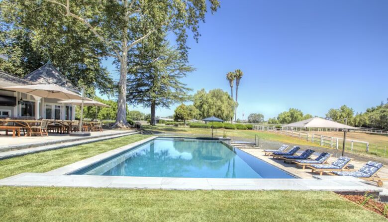 Prestigious Wine Country Farmhouse with Pool & Vineyard Views - Ballard, California