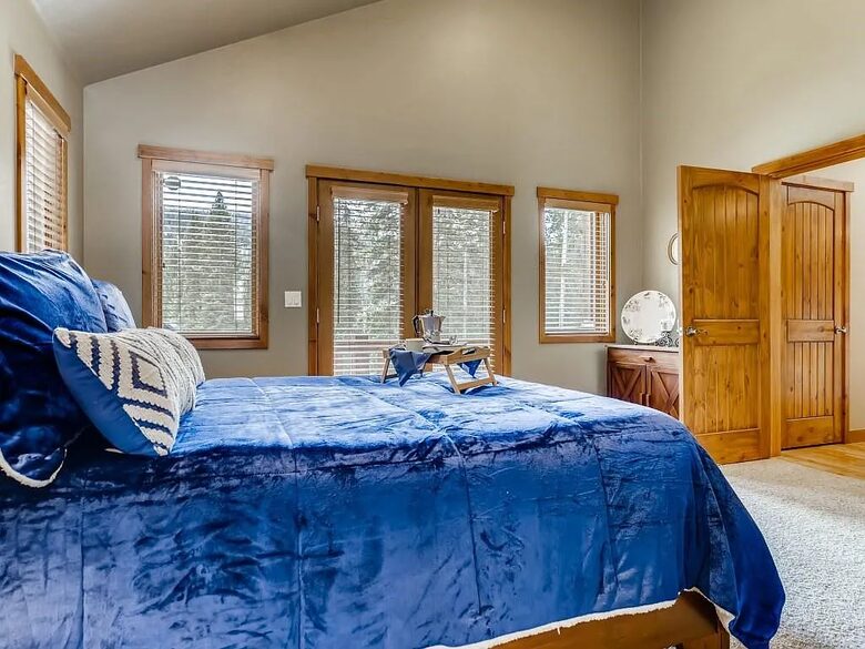 Master bedroom with mountain views