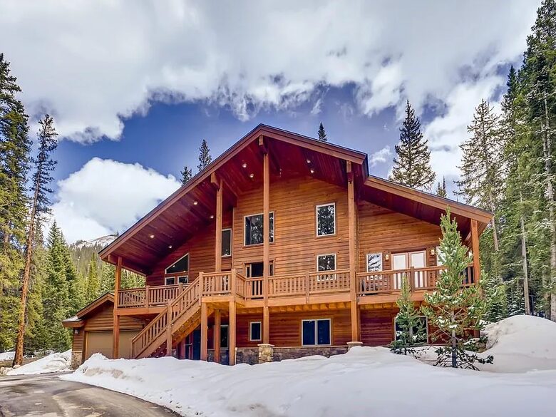 Outside view with snow-covered patio