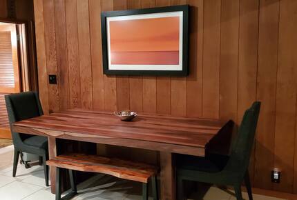 Mango Dining Table with Koa Bench