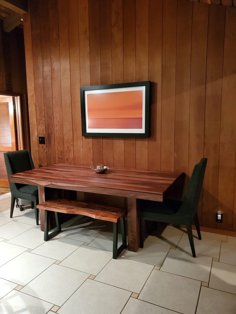 Mango Dining Table with Koa Bench