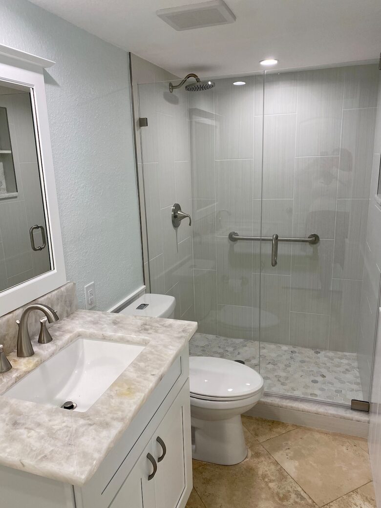 Master bathroom walk in shower