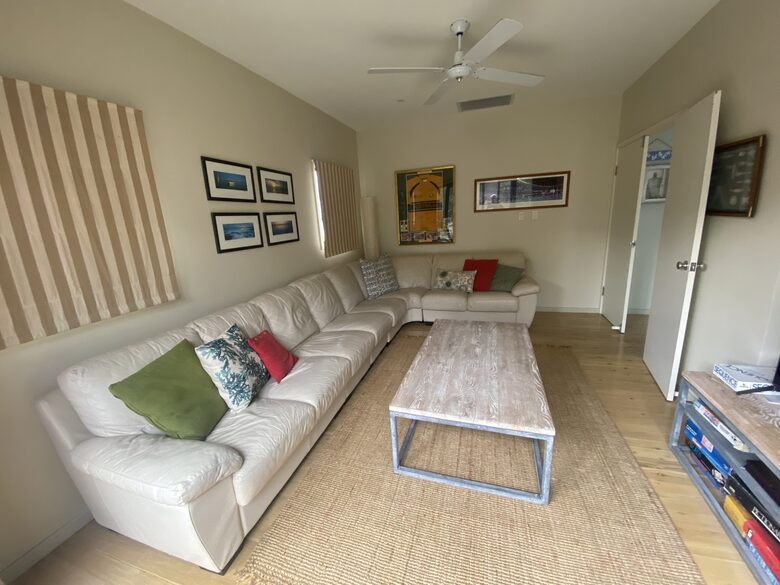 TV and games room looking in from courtyard
