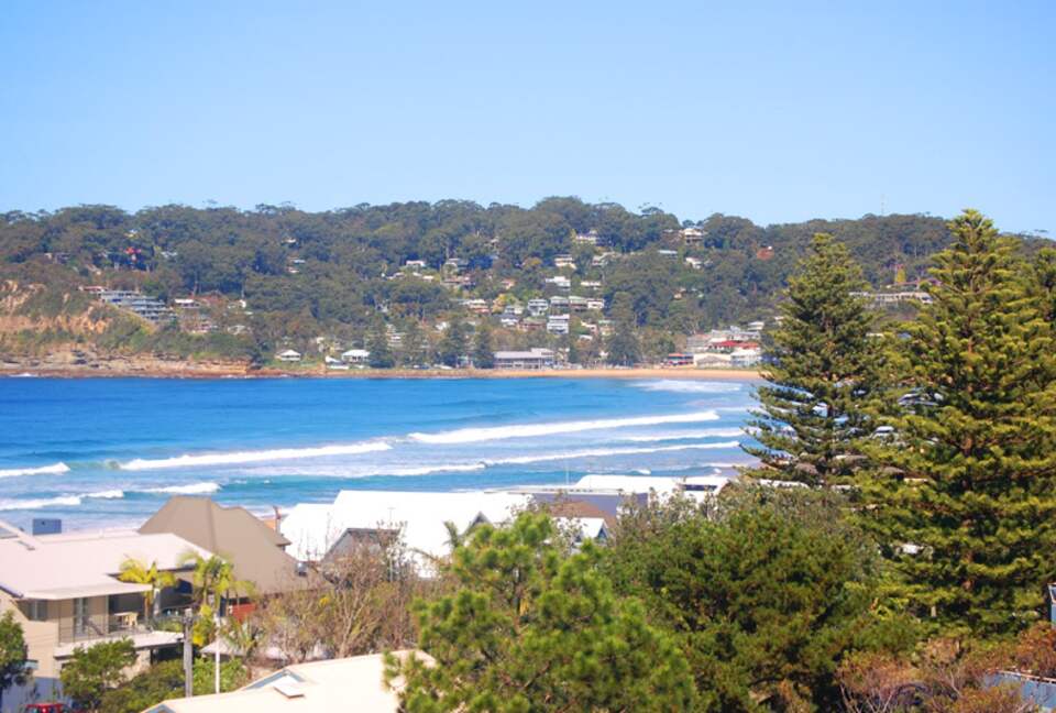The view towards Avoca Beach and Cape Three Points Headland