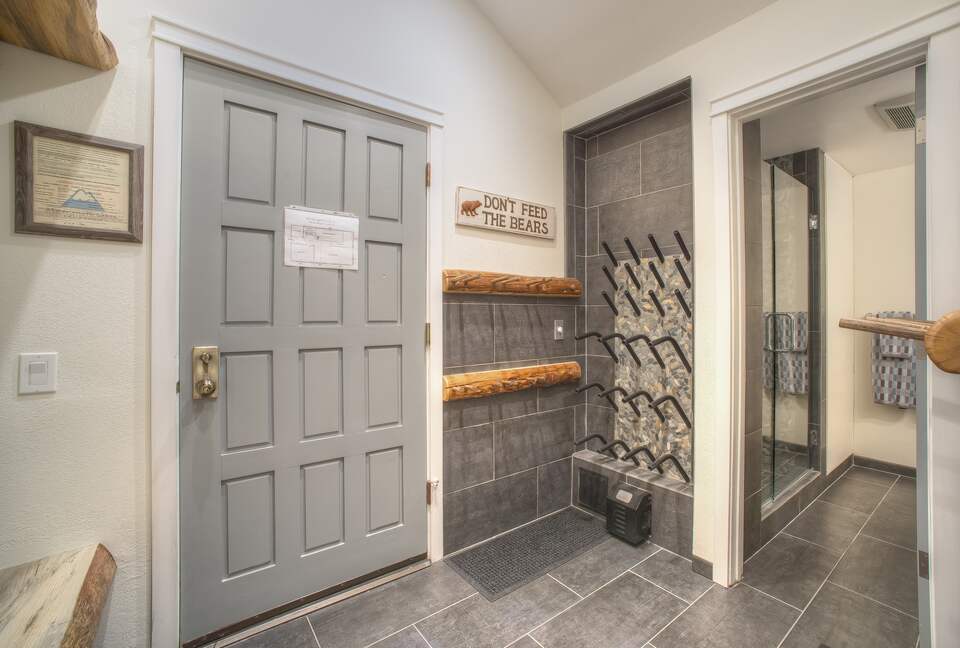 Custom boot and glove dryer in the condo