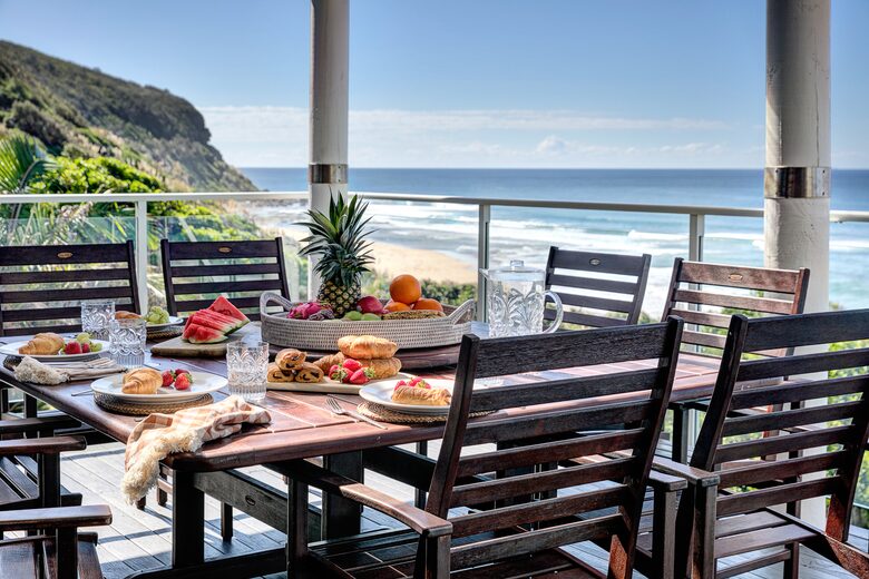 Seaside Sanctuary with Direct Beach Access & Panoramic Ocean Views - Forresters Beach, Australia