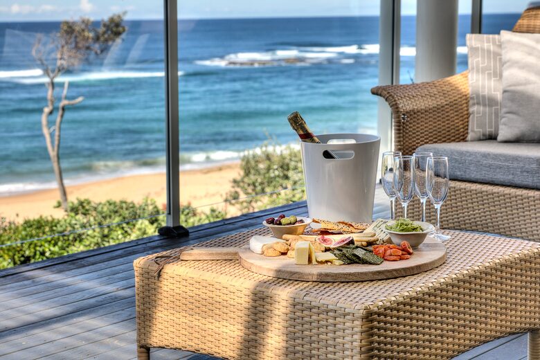 Seaside Sanctuary with Direct Beach Access & Panoramic Ocean Views - Forresters Beach, Australia