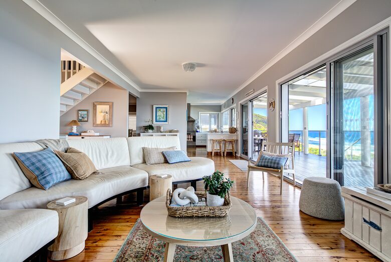 Seaside Sanctuary with Direct Beach Access & Panoramic Ocean Views - Forresters Beach, Australia