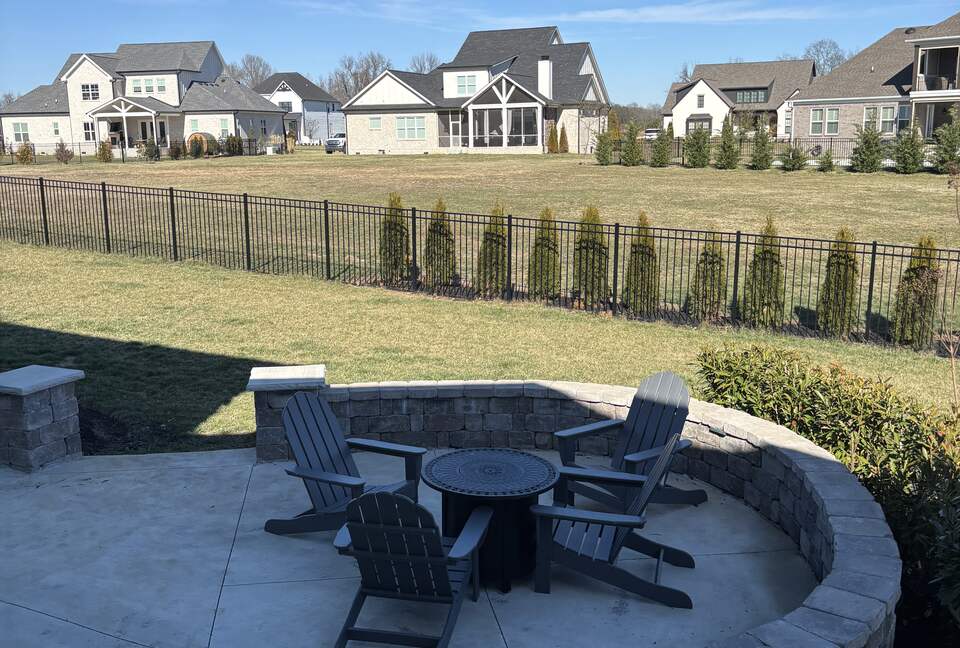 Lower patio with firepit