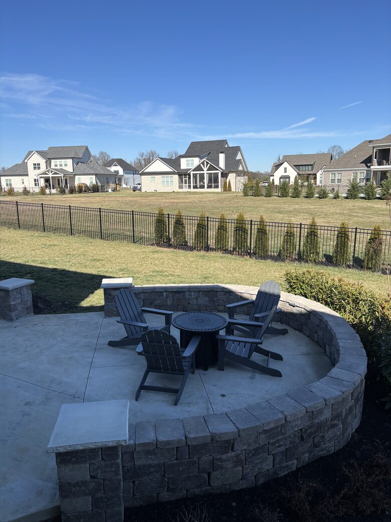 Lower patio with firepit