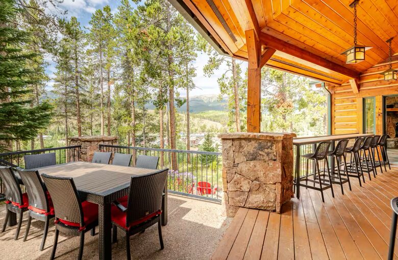 Back patio and dining area