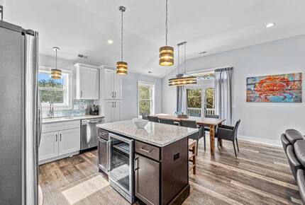 Kitchen with wine fridge