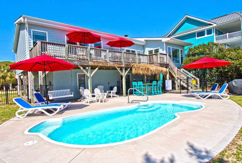 Oceanview Retreat with Private Pool & Tiki Bar - Emerald Isle, North Carolina
