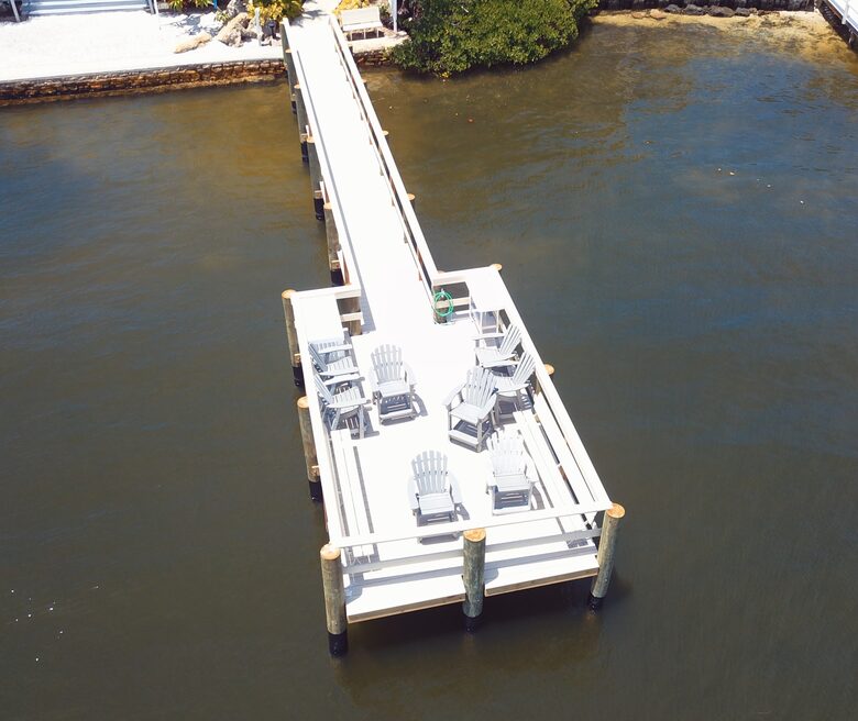New intercoastal pier with fishing station.