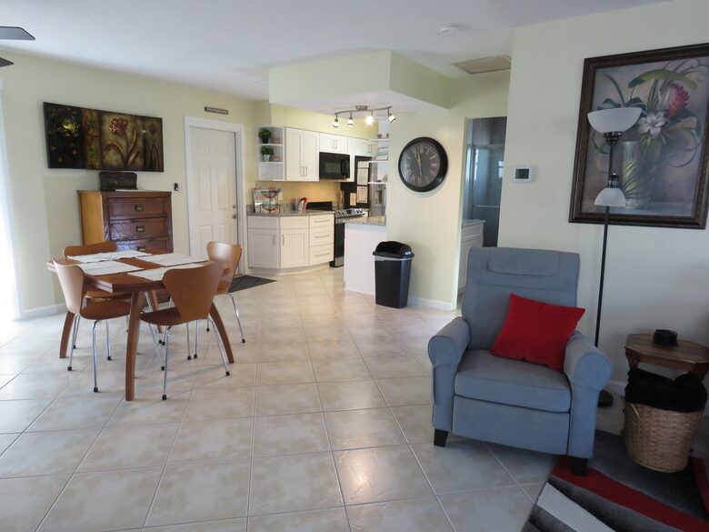 Galley kitchen.