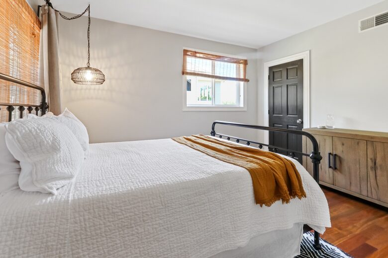 Second of two first floor bedrooms with Queen size bed