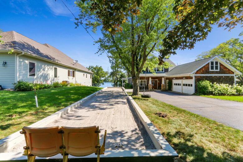 Private bocci ball court for your use