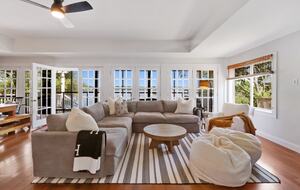 Open concept living with views of the lake